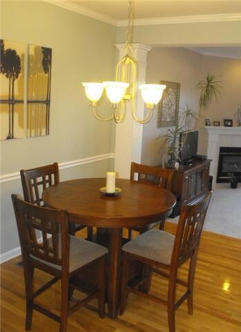 Dining room opens to the living room