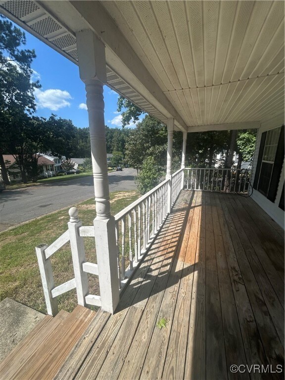 Deep Covered Front Porch