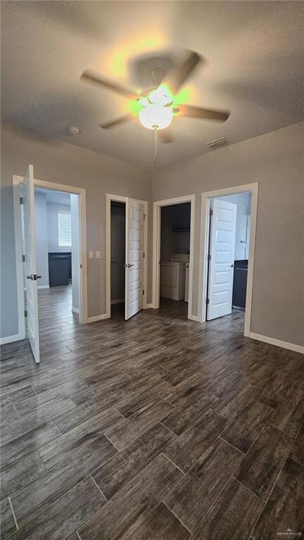 Main suit, showing walkin closet, w&d and bathroom