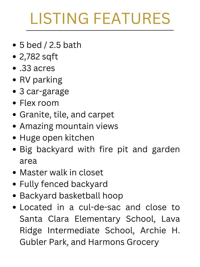 Listing Features