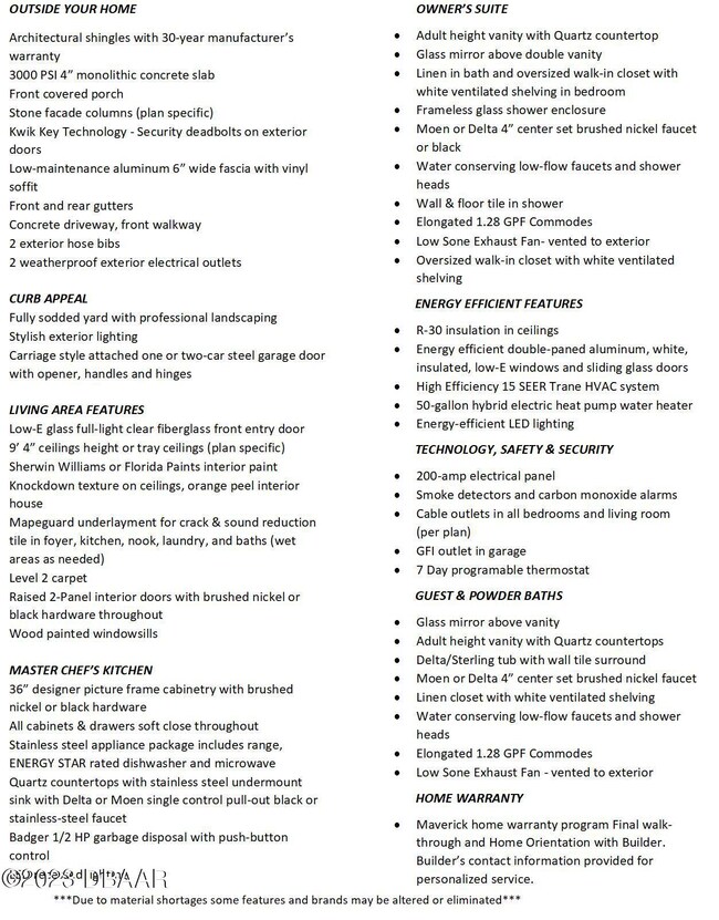 Feature Sheet