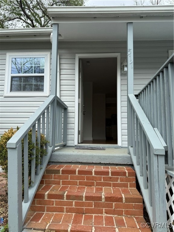 View of exterior entry