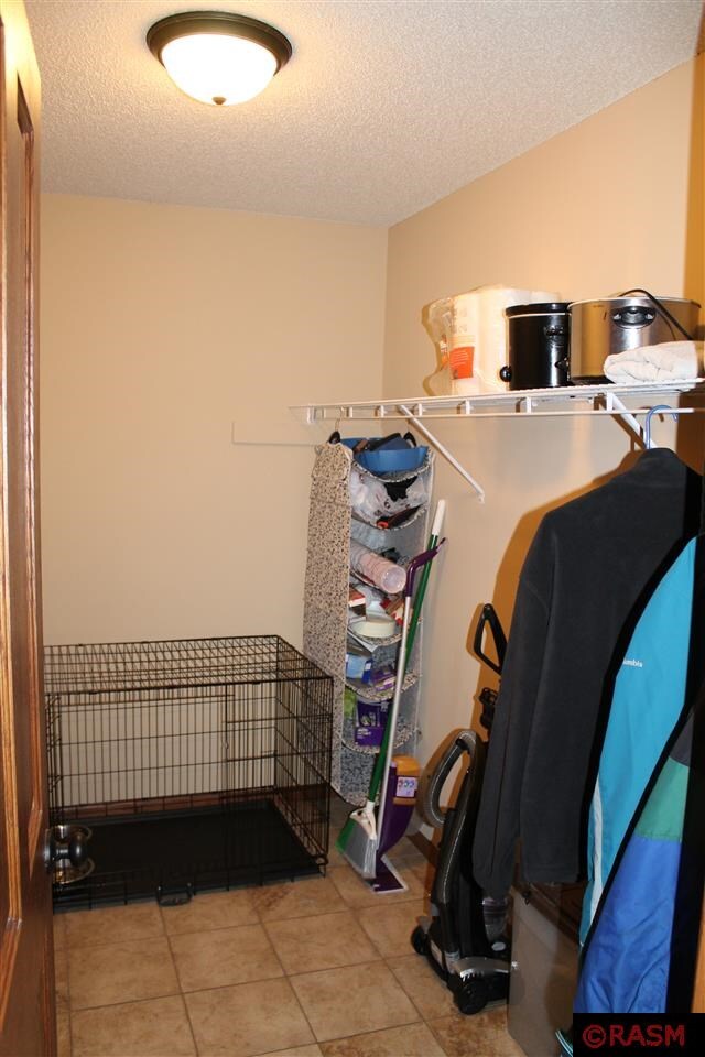 This generous space has great built in shelves and