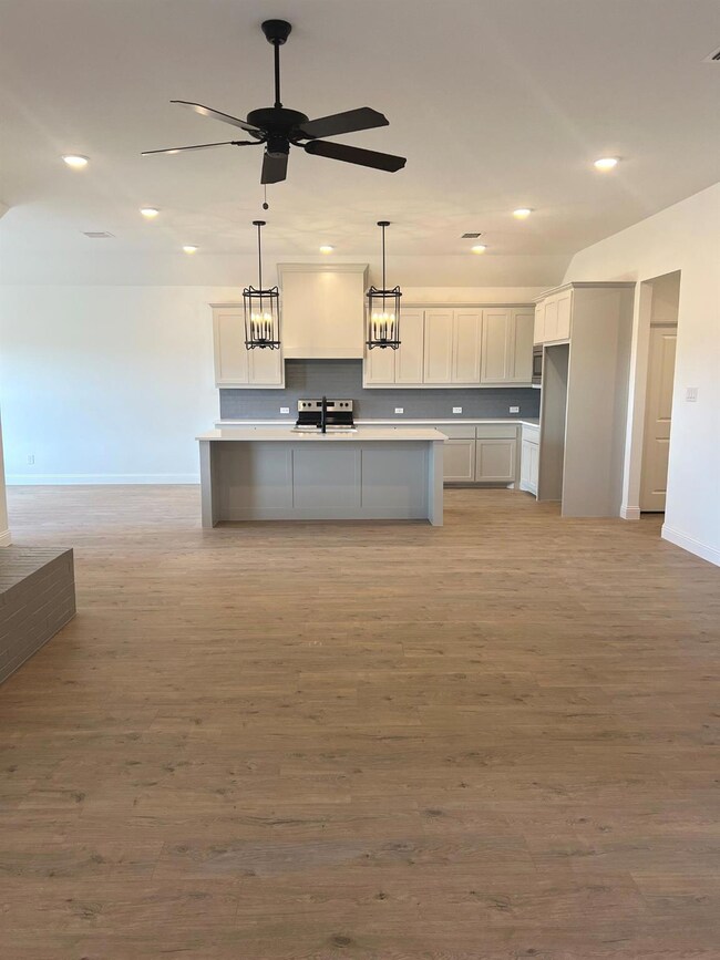 Living room open to kitchen