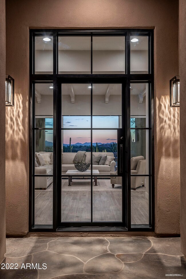 Front door sunset