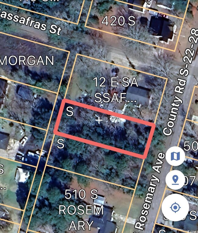Aerial view of property's location
