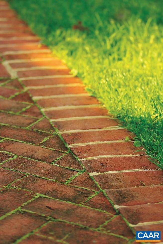 Classic brick walkways throughout the grounds