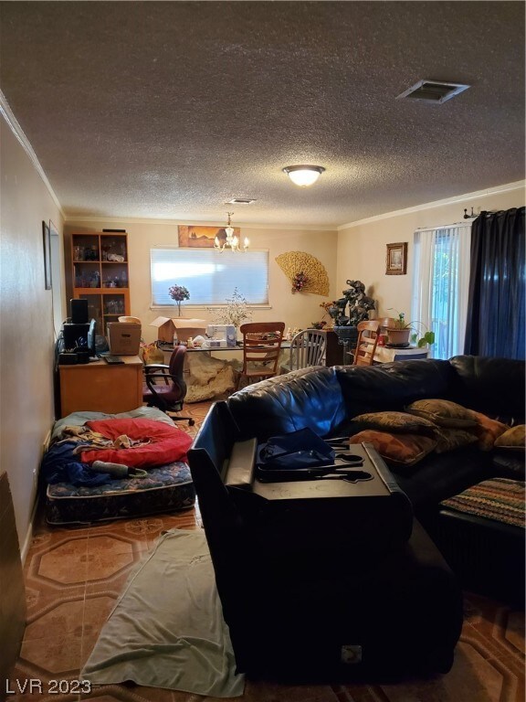 Large living room with acdess to backyard