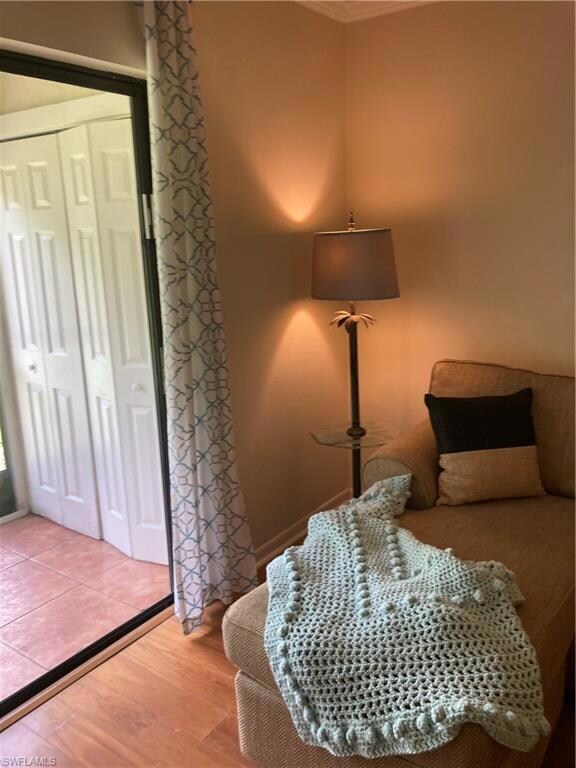 private screened lanai has tiled floors and the wa