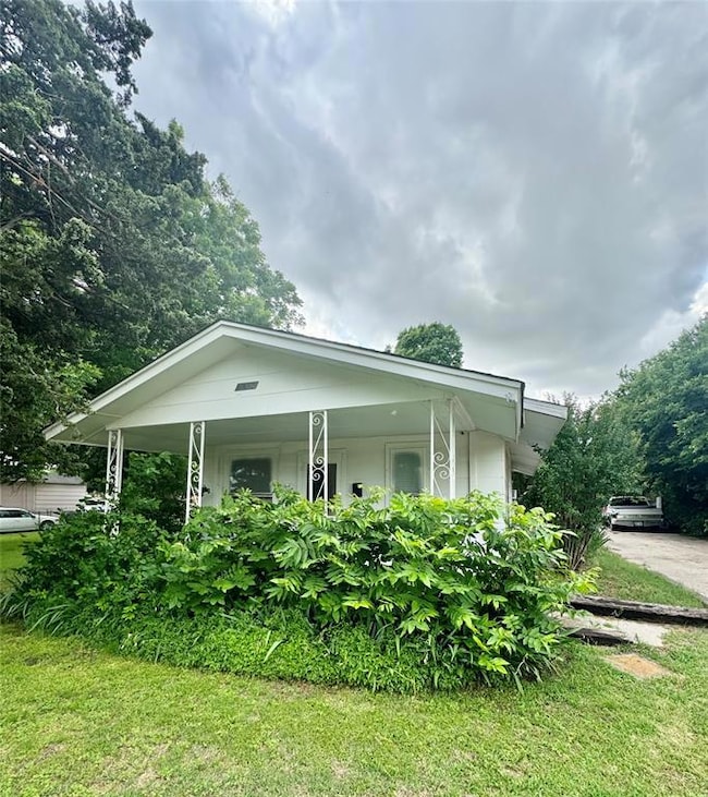 View of front facade with covered porch