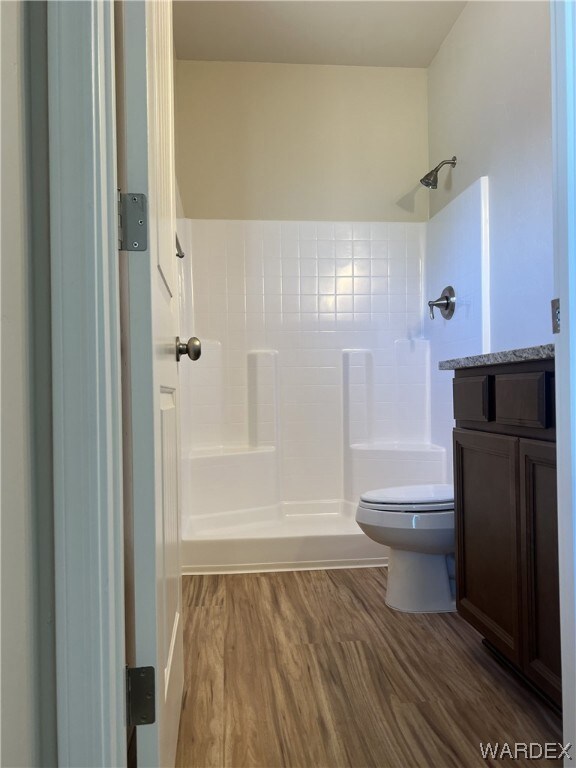 Full bathroom with toilet, shower / bathing tub co