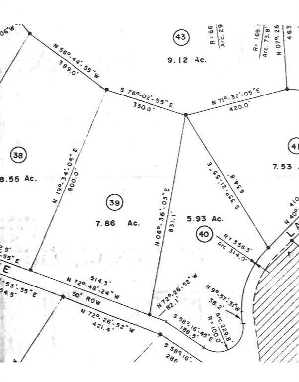 Enlarged survey view of Lot 39 w/...