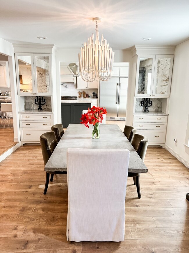 Dining room with beautiful built-ins, allowing for