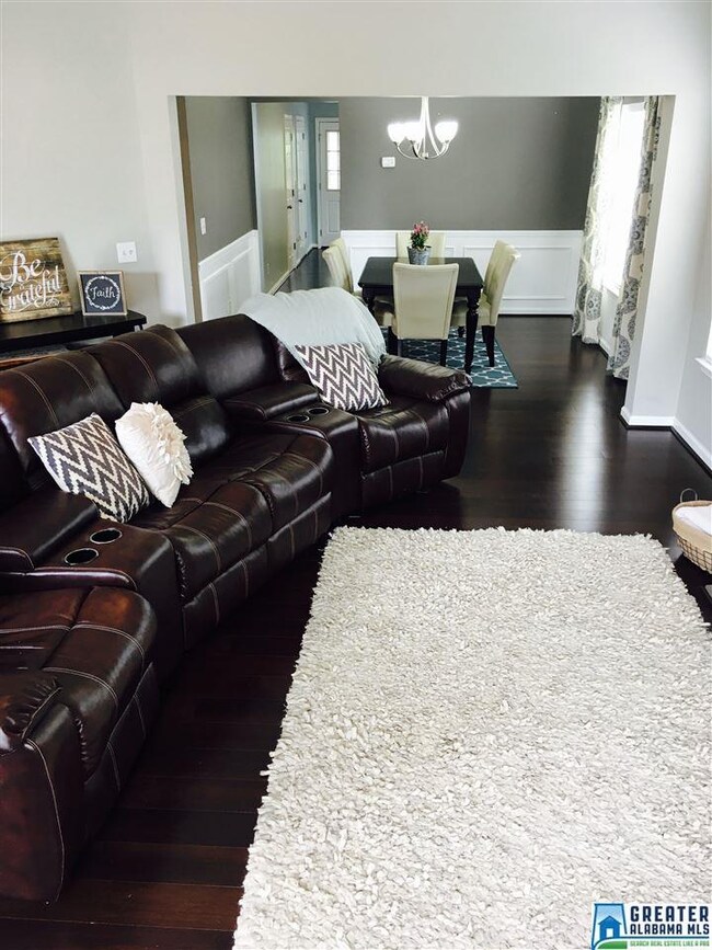 Great room to Dining room - beautiful gleaming har