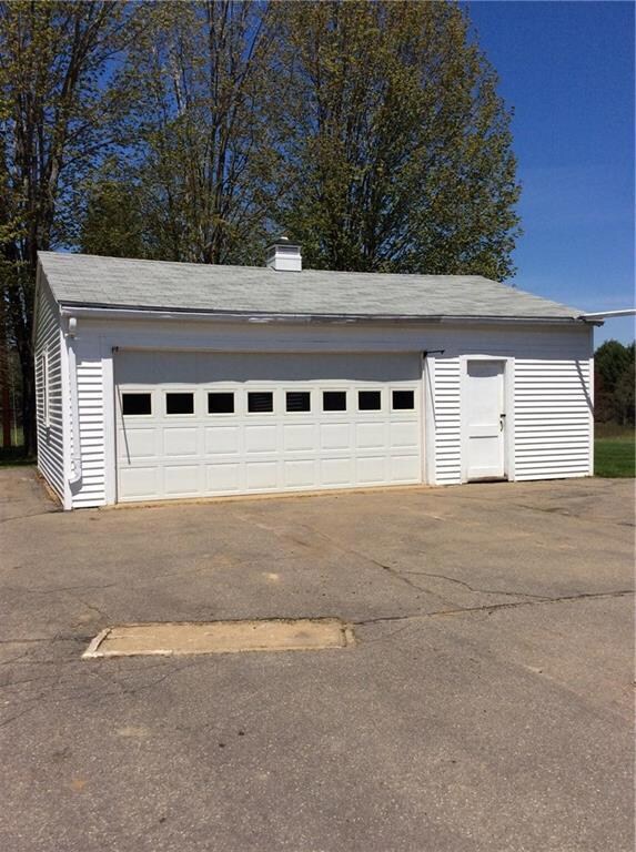 Two car garage with workshop