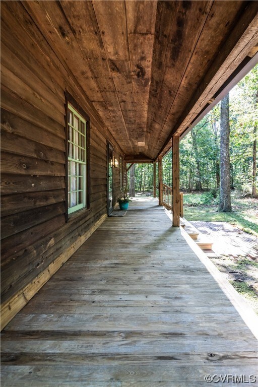 View of wooden terrace