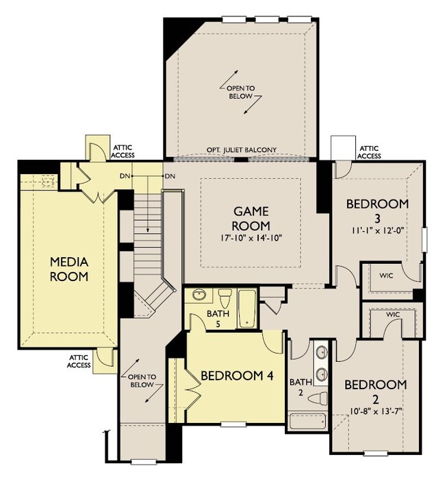 Come upstairs were you will find the game room and 3 secondary bedrooms.