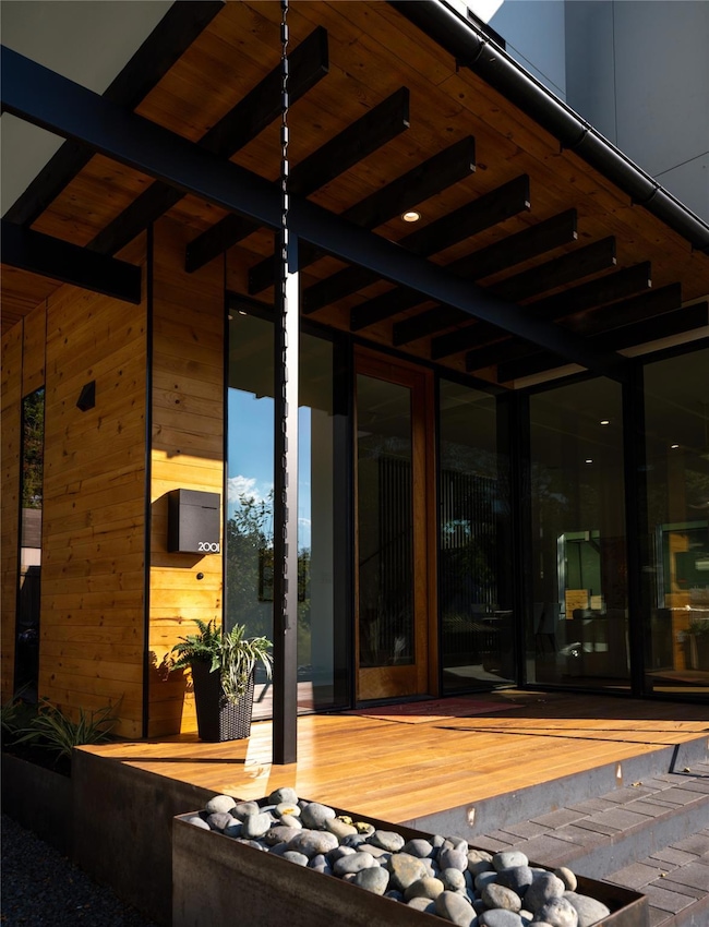 View of exterior entry