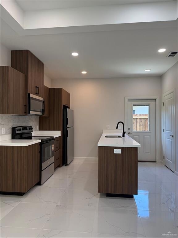 Kitchen with island seating