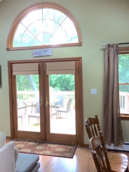 Another view of doors leading to back deck