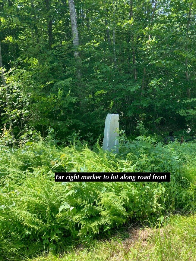 far right marker to lot