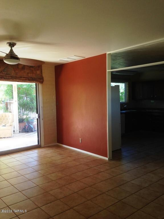 Dining room to back porch and kitchen