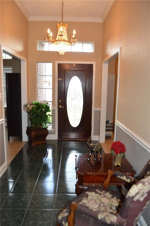Welcoming foyer with office and dining to either s