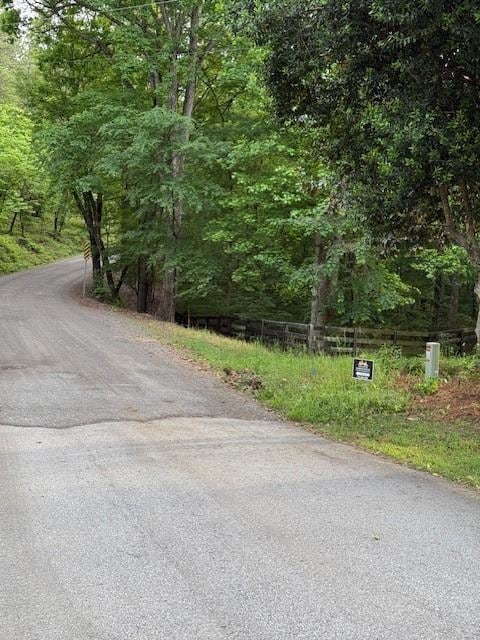 View of directional sign at intersection of Narroway Church Rd and Narroway Trail