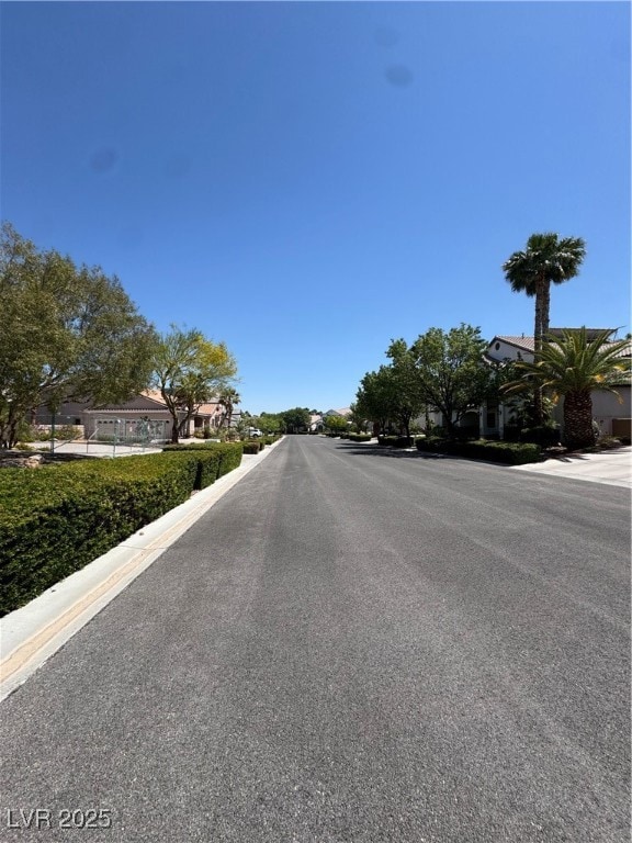 Looking down the street from the lot