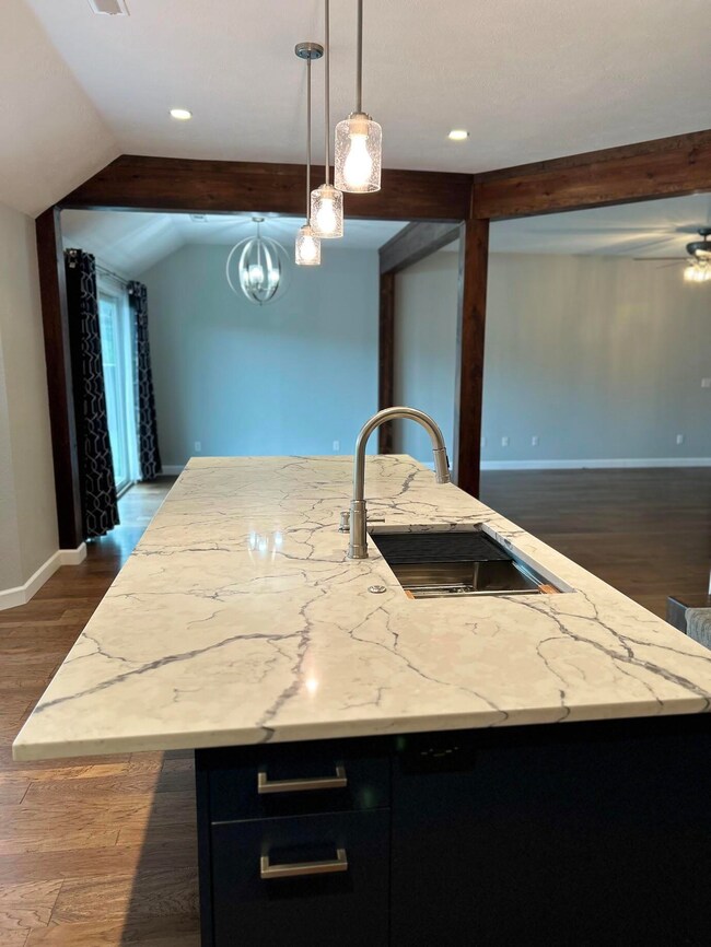 Kitchen toward dining