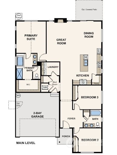Disclaimer-Marketing rendering of floor plan, illustrative purposes only-may vary per location.