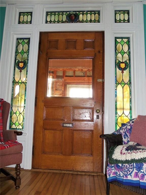 exceptional stained glass entry