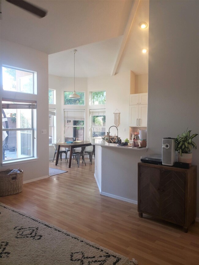 Living room to kitchen/nook