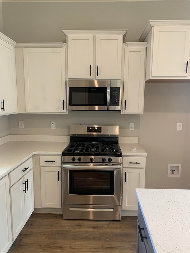 gas stove and microwave