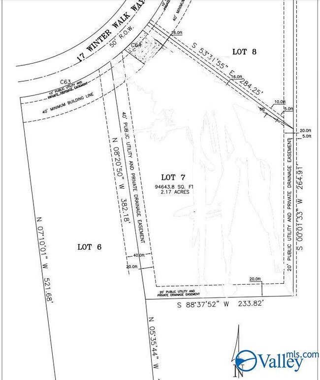 Survey of lot without house