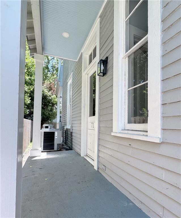 Front door for 709C, on left side of building
