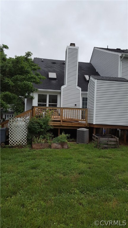Rear view of private deck