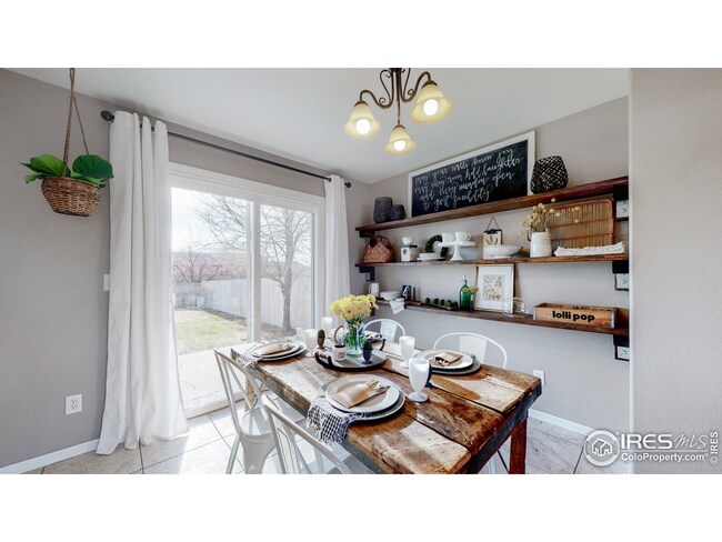 Dining Room with built in shelves.