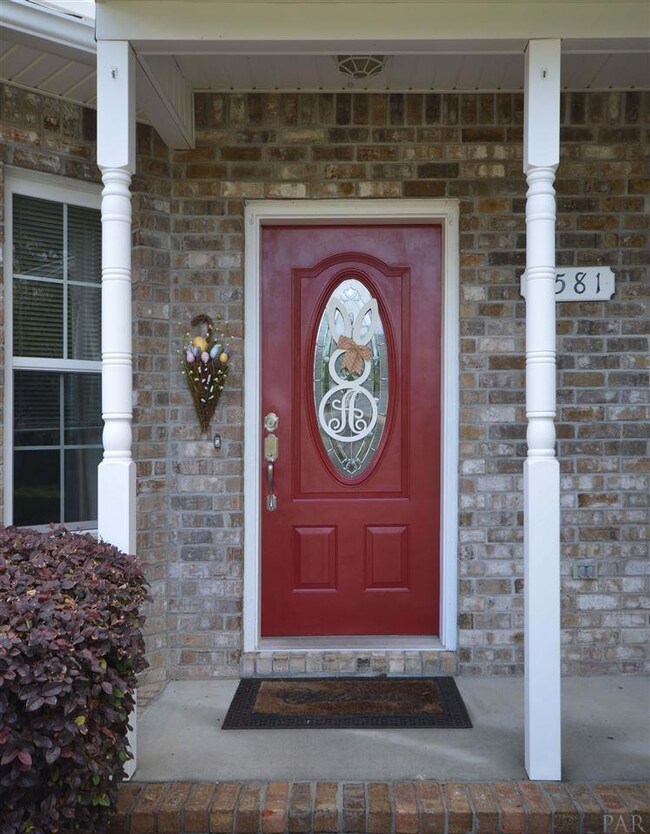 newly painted front door