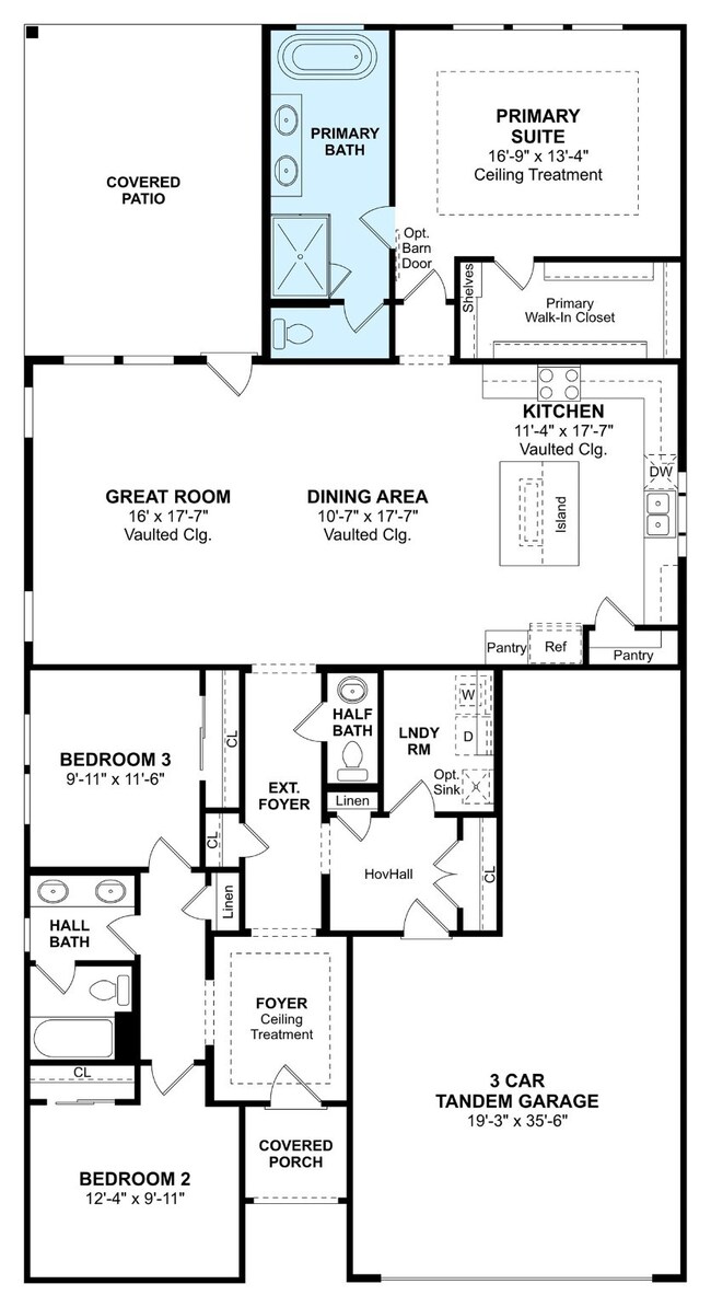 The Tacoma floor plan by K. Hovnanian Homes. 1st F