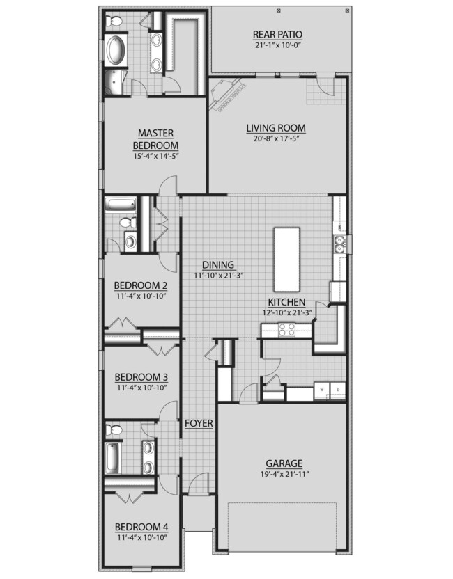 Cedar A-B-G-H IV Floor Plan