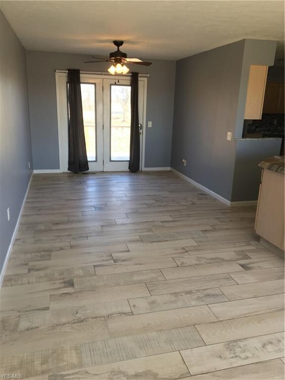 Dining room exiting to back deck.