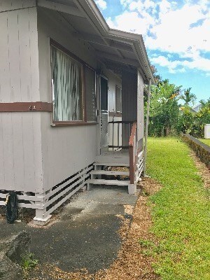 Side entrance to residence.