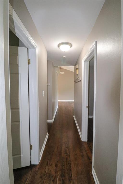 hallway, refinished hardwood