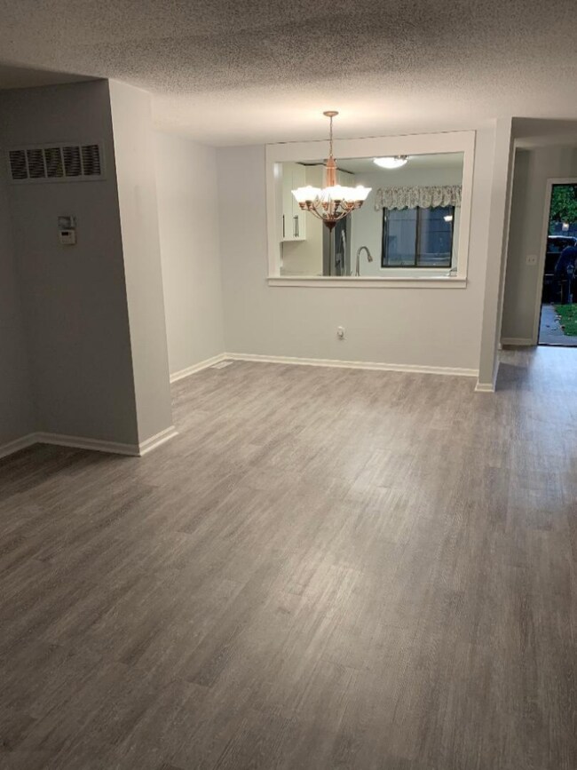 looking into kitchen