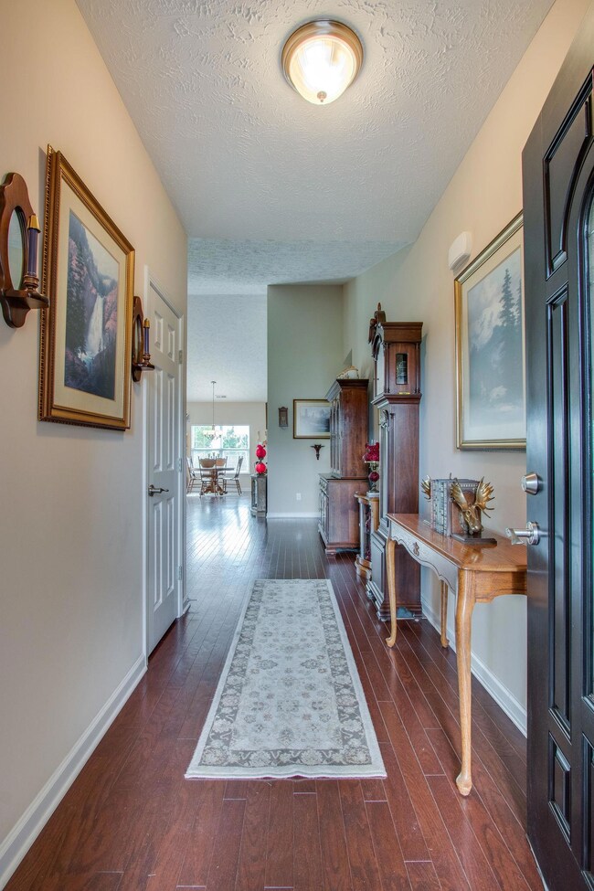 Entry insulates living areas from any distractions.