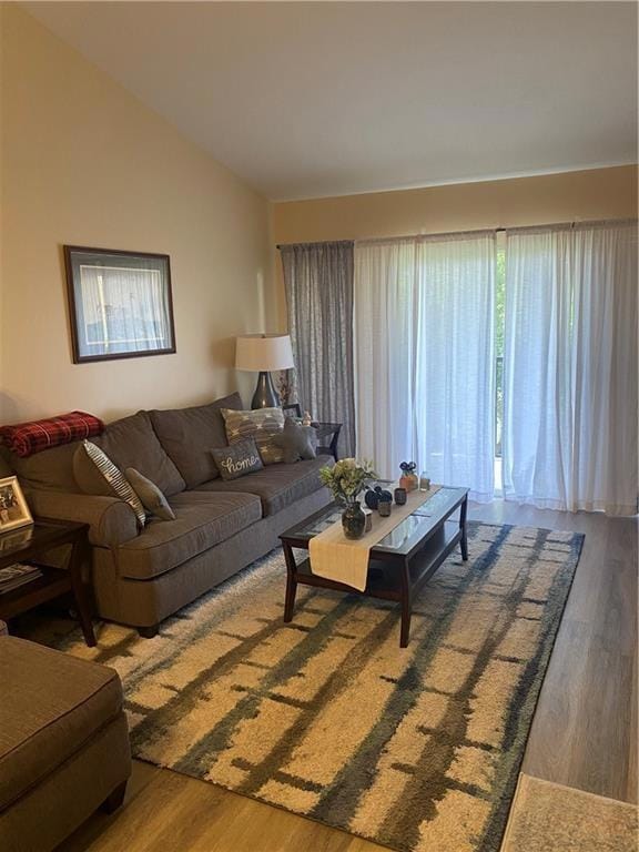 Vaulted ceilings, neutral colors and vinyl floors
