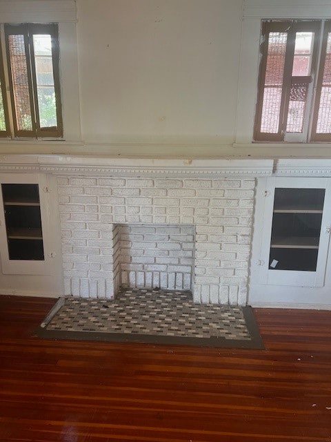 Detailed view of wood finished floors
