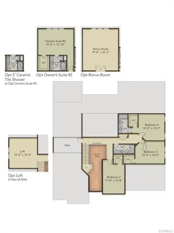 Second Floor - This home includes the Loft and Fin