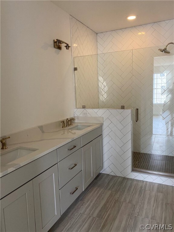 Primary Bath with quartz counters and larger showe
